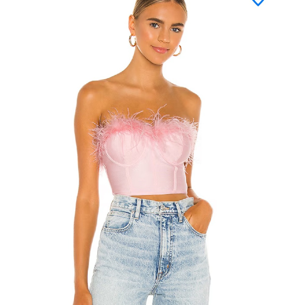 Superdown- Ramona Bustier Top in Blush